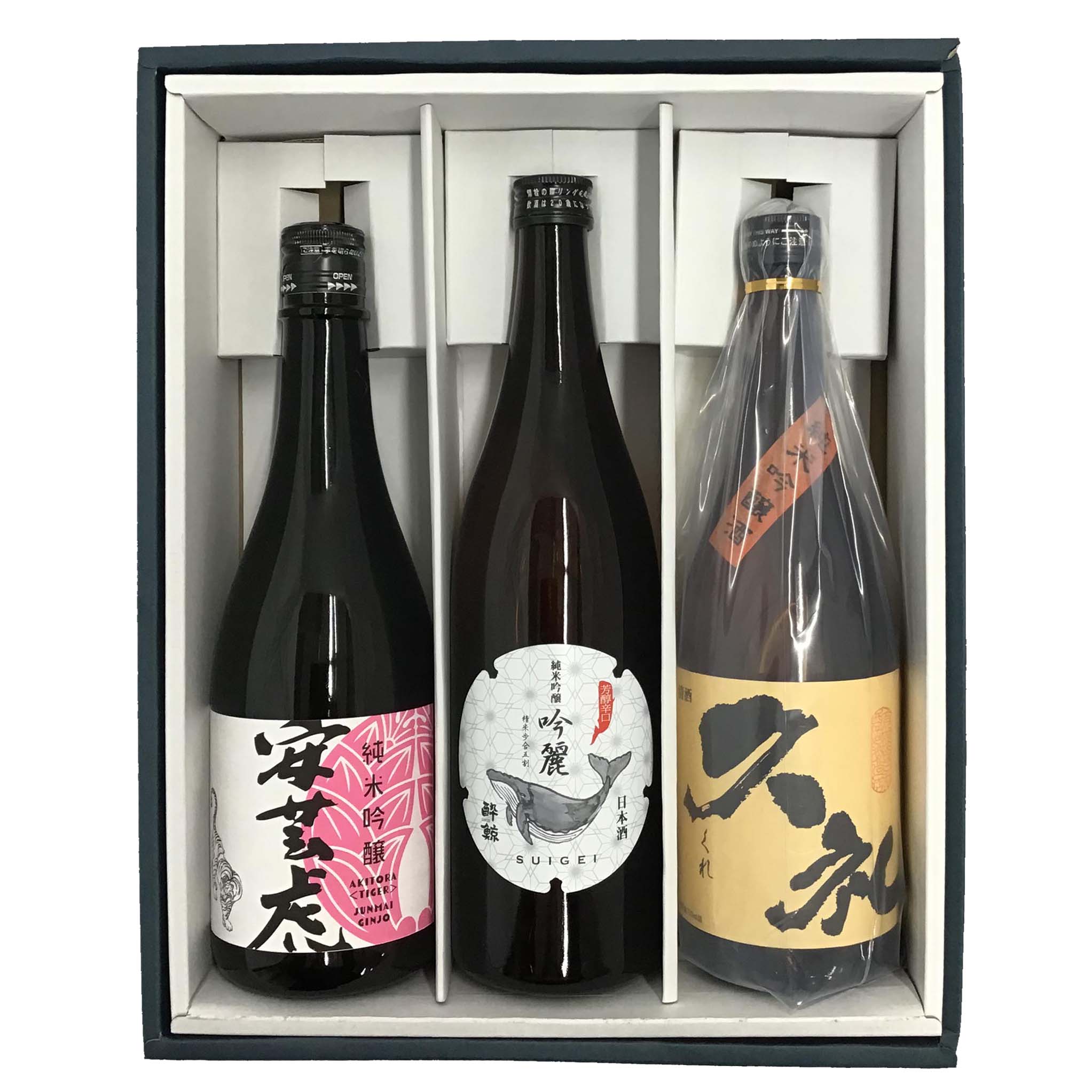 御歳暮　純米吟醸・酔鯨　箱入　吟麗)　土佐の地酒　純米吟醸・久礼　ギフト　日本酒オリジナルギフト　お歳暮　辛口セットB(安芸虎　720ml×3本